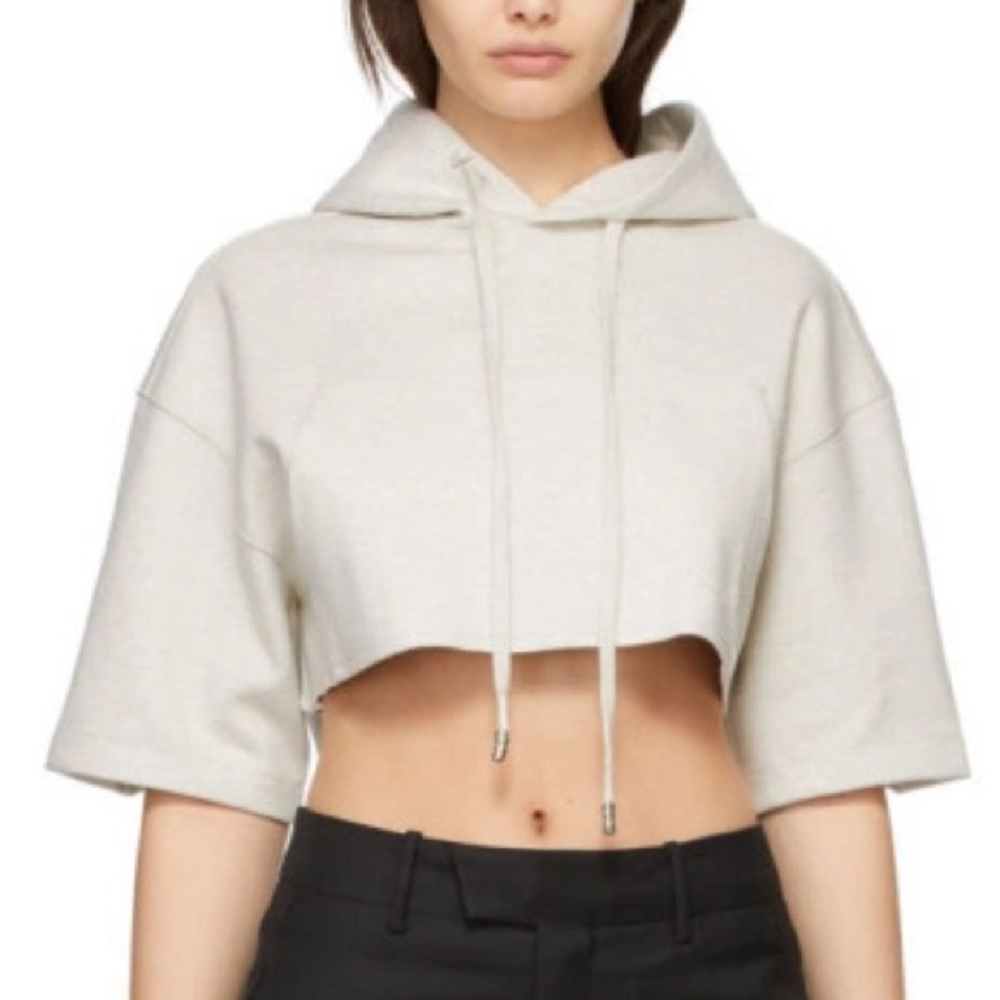 Cropped Short Sleeve Hoodie